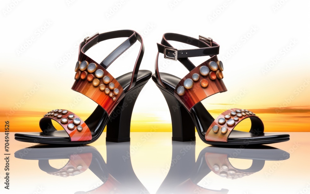 Dusk Delight heeled sandal pair.