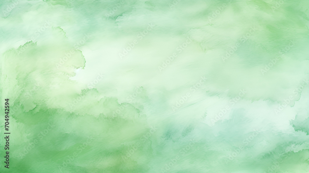 Green pastel watercolor abstract background isolated, generative ai