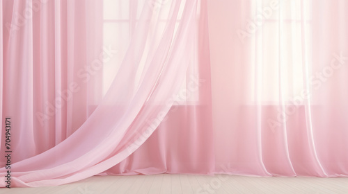 Delicate pink curtain