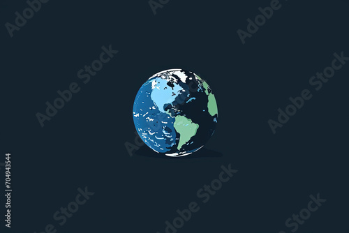 Elegant and unique earth logo.