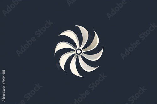 Elegant and unique fan logo.