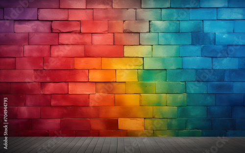 Lgtbi colours background of bricks