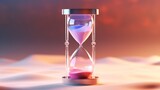 A sand timer counts down time with a calming flow, marking each moment with grace