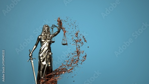 Lady Justic Statue, Law Reform - 3D illustration