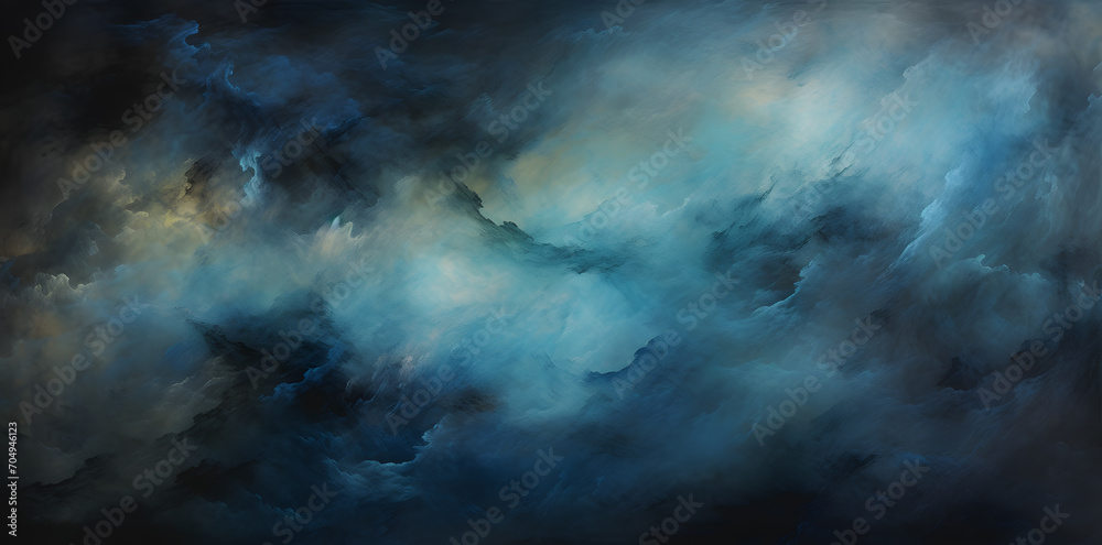 Abstract blue navy blue and white sky  watercolor  background 