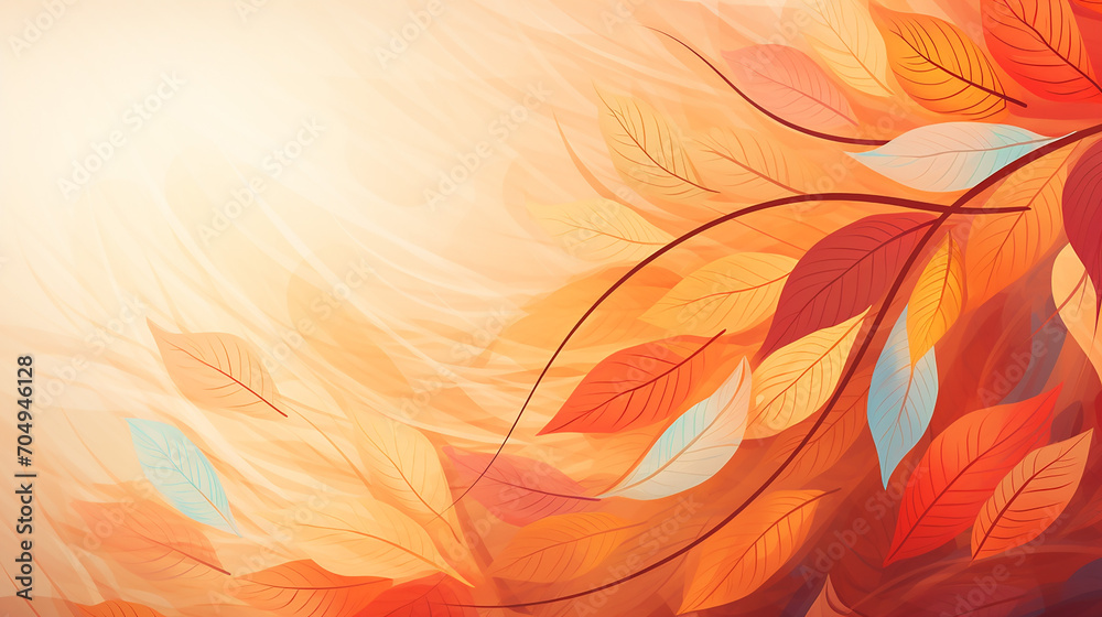 Fototapeta premium abstract autumn background with leaves
