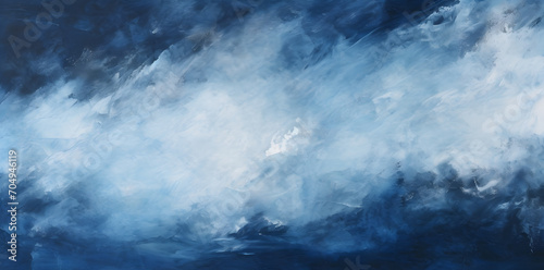 Abstract blue navy blue and white sky  watercolor  background 