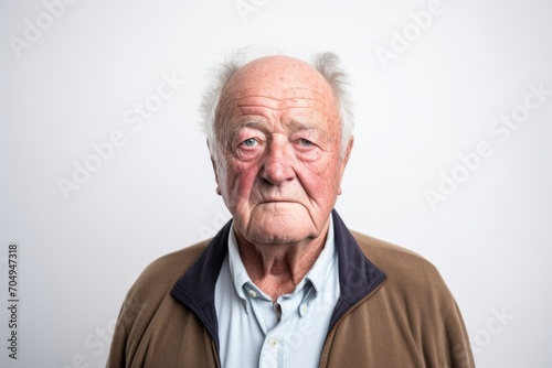 Portrait of an old man with a sad expression on his face