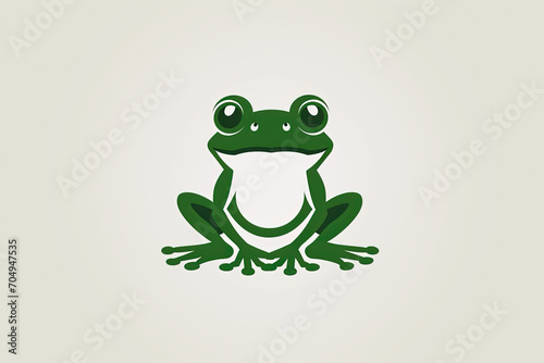 Elegant and unique frog logo. © Vladislav