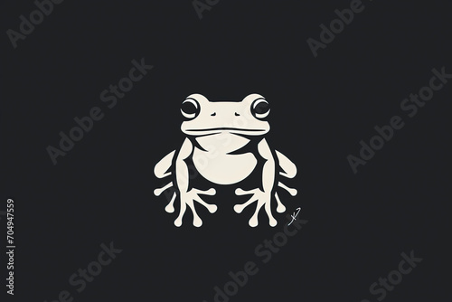 Elegant and unique frog logo.