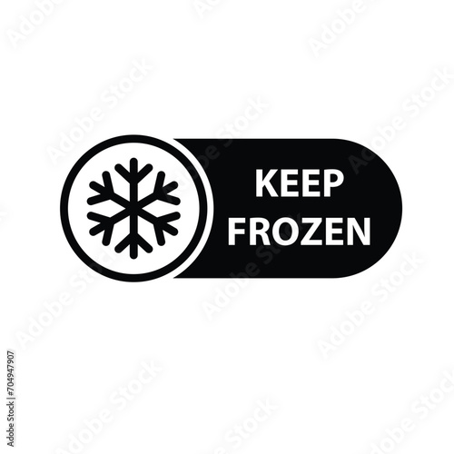 keep frozen food icon vector snowflake stiker  cold temperature 
