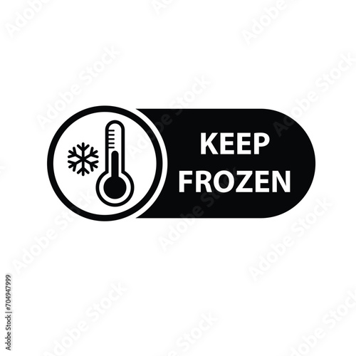 keep frozen food icon vector snowflake stiker  cold temperature 