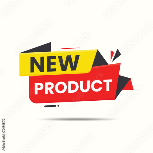 new product origami style speech bubble banner design