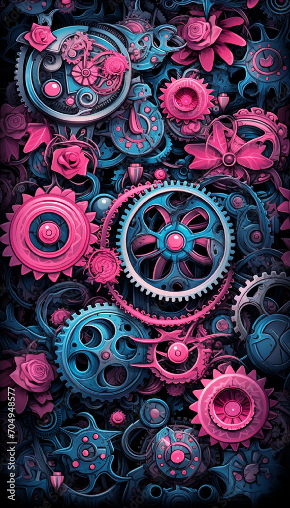 Gears abstract colorful background Gears abstract colorful background