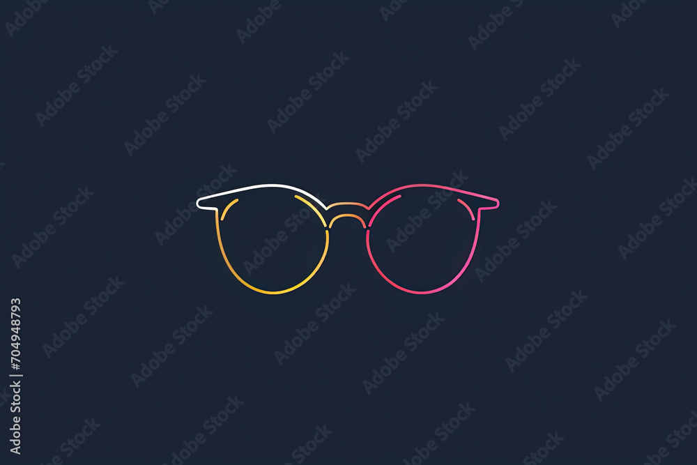 Elegant and unique glasses logo. Elegant and unique glasses logo.
