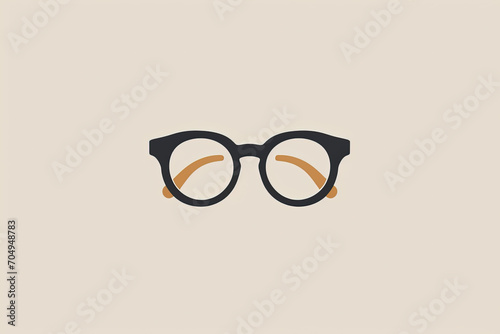 Elegant and unique glasses logo.