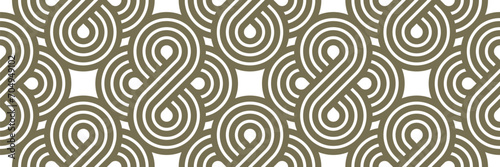 Geometric seamless pattern, vector trendy vintage tiling endless background, geometrical decorative grid.
