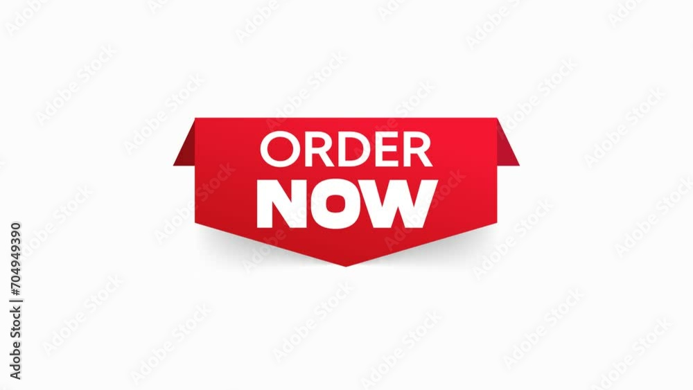 Order now animation banner, Simple animation label banner promotion sale, Red Order now label animation Order now animation banner, Simple animation label banner promotion sale, Red Order now label animation