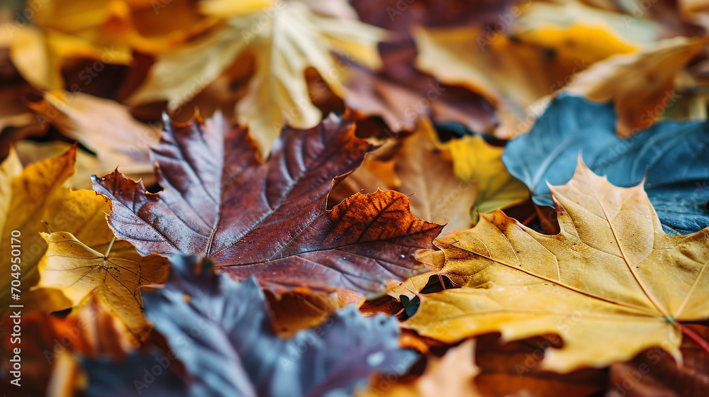 autumn leaves on the ground