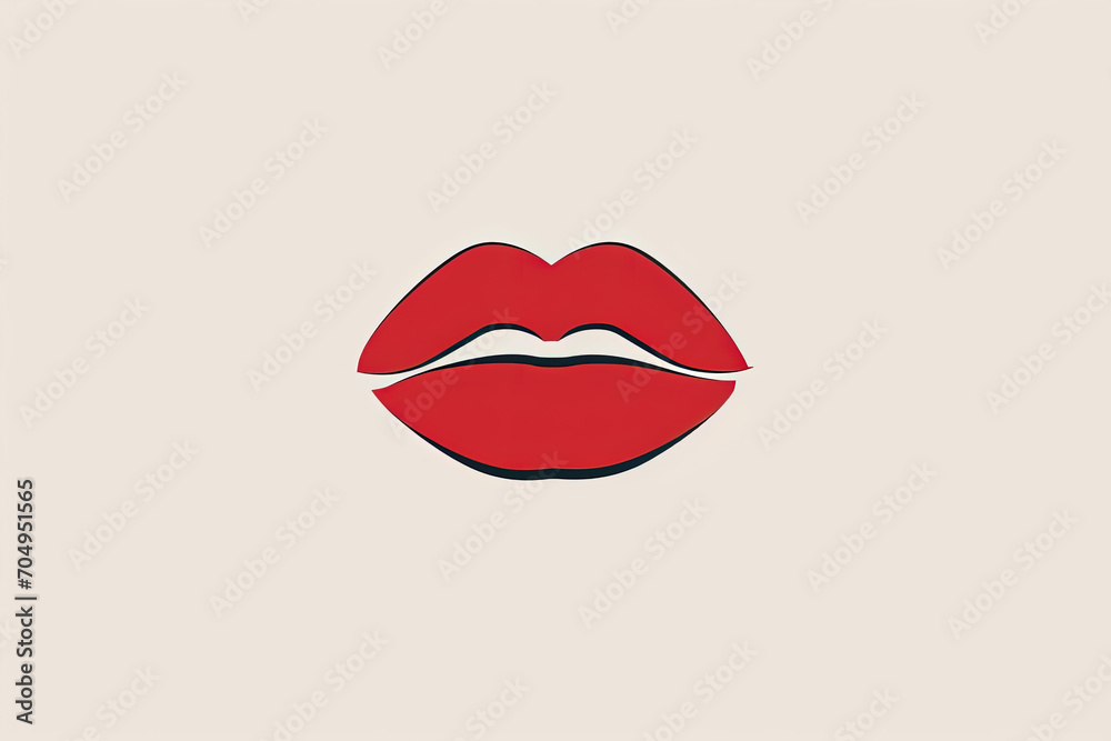 Modern and stylish kiss logo.