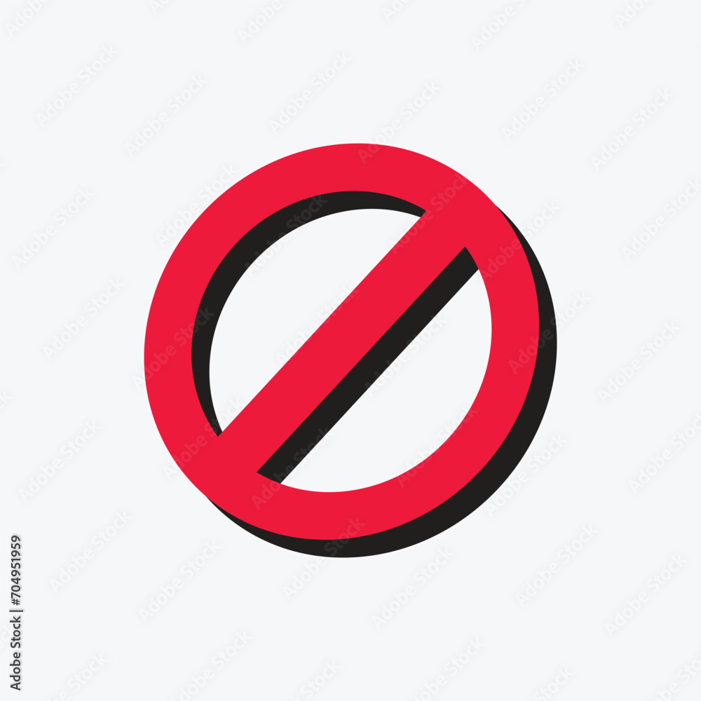 red prohibition sign icon illustration red prohibition sign icon illustration