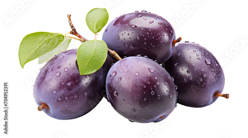 Damson Plum PNG, Fruit Image, Damson Plum, Small and Dark Purple, Tart Flavor, Culinary Uses, Fresh Produce, Plum Tree Branch photo