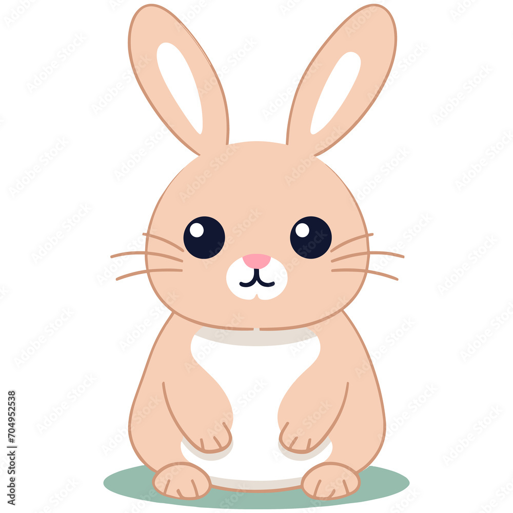 Cute bunny, isolated on transparent background. Cute bunny, isolated on transparent background.