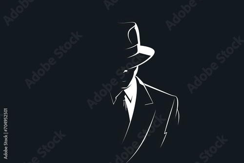 Modern and stylish mafia logo.