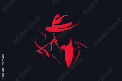 Modern and stylish mafia logo.