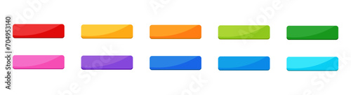 Space bar blank colorful web buttons collection flat design vector photo