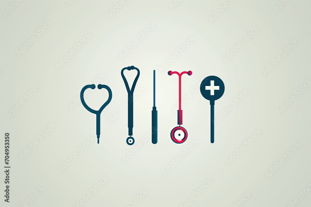 Modern and stylish logo of medical instruments. Modern and stylish logo of medical instruments.