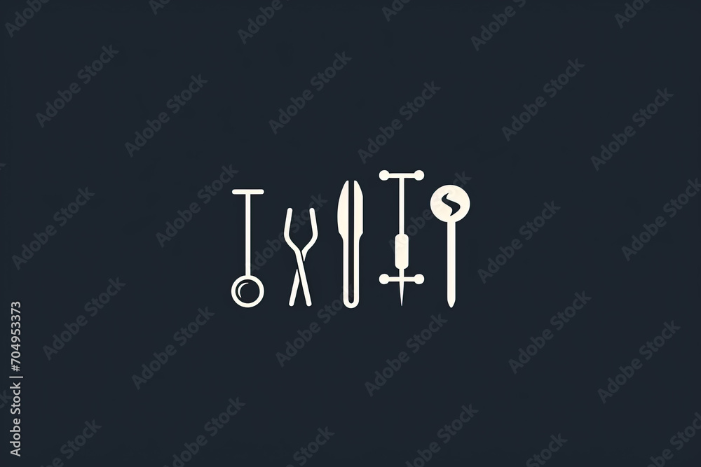 Modern and stylish logo of medical instruments. Modern and stylish logo of medical instruments.