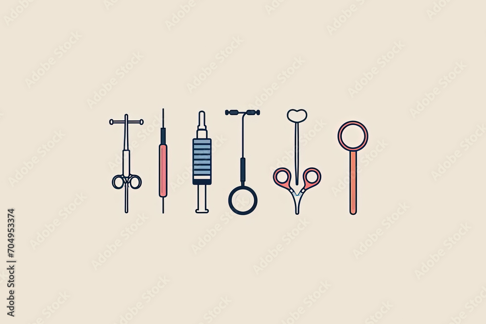 Modern and stylish logo of medical instruments. Modern and stylish logo of medical instruments.