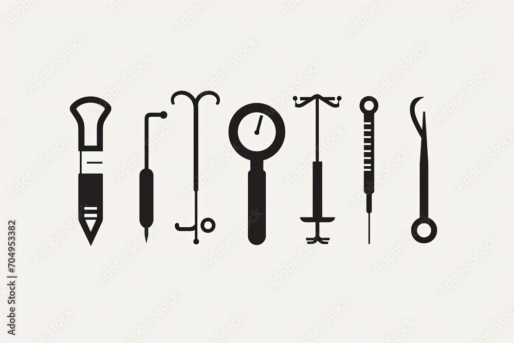 Modern and stylish logo of medical instruments. Modern and stylish logo of medical instruments.