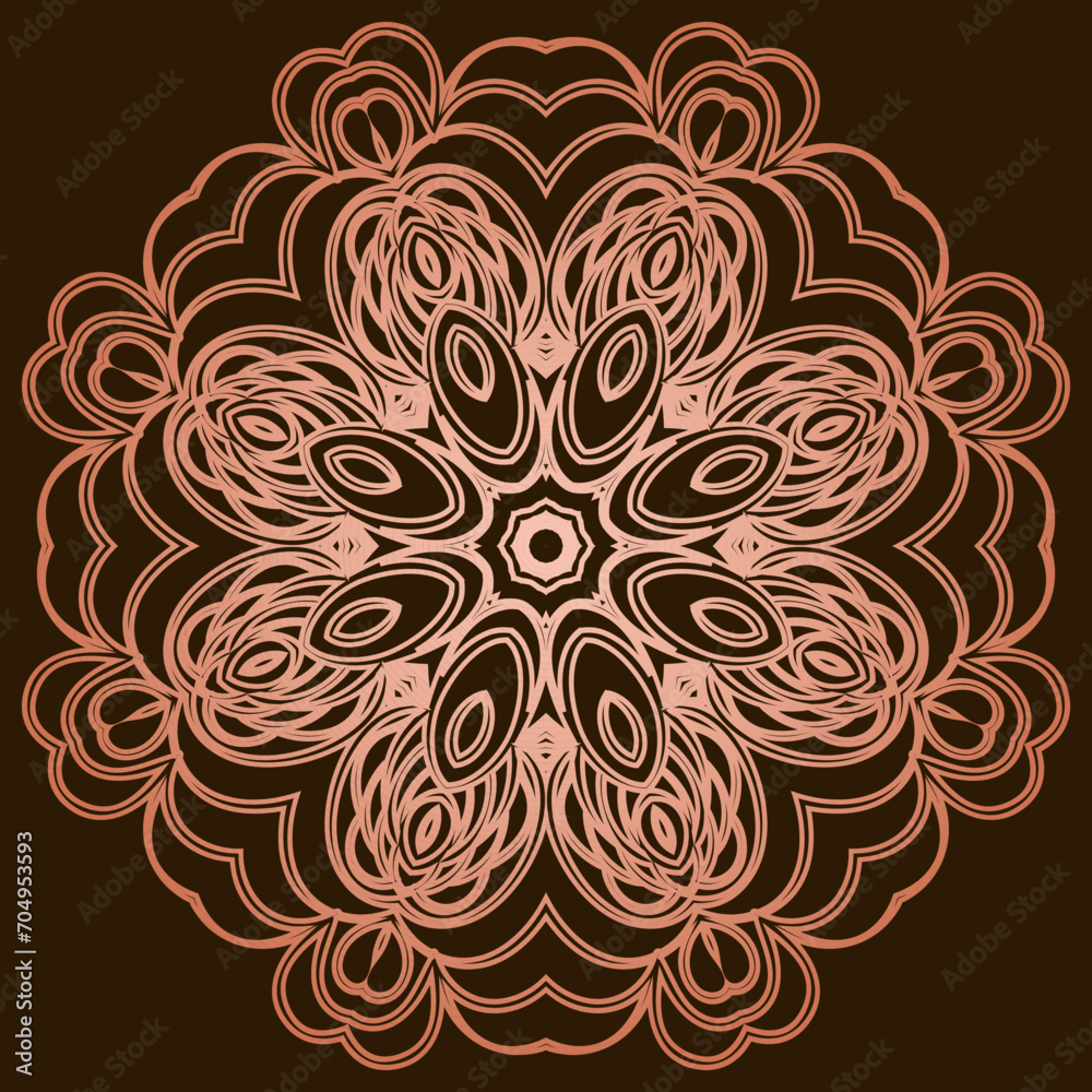 color mandala pattern on background. Vector background for yoga, meditation poster, banner, wallpaper and your desired ideas.