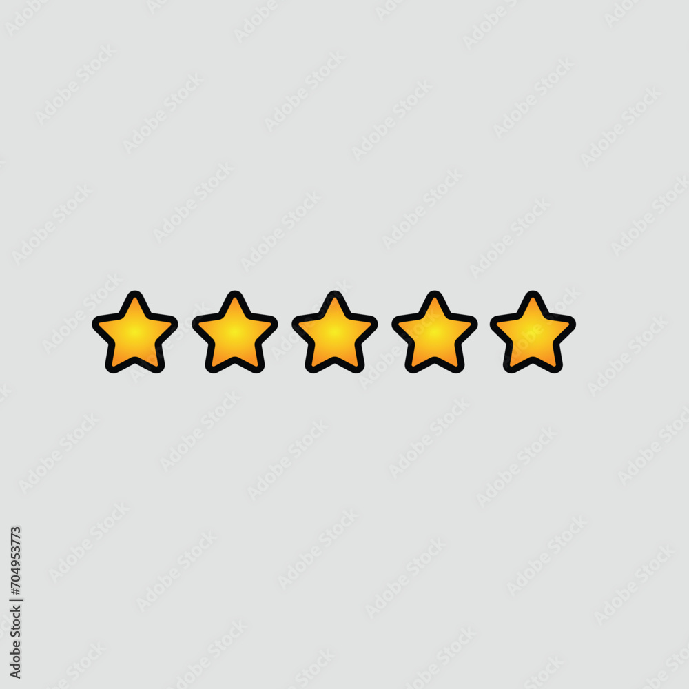 Golden five star design Golden five star design