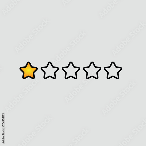 Golden one star design
