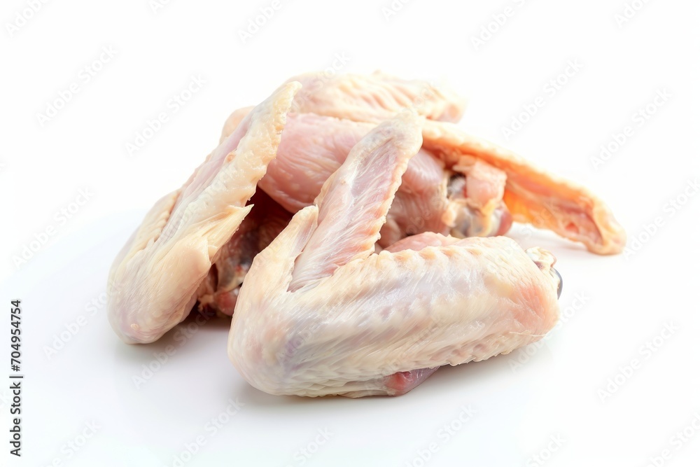 Raw Chicken Wings Isolated on White Background Raw Chicken Wings Isolated on White Background