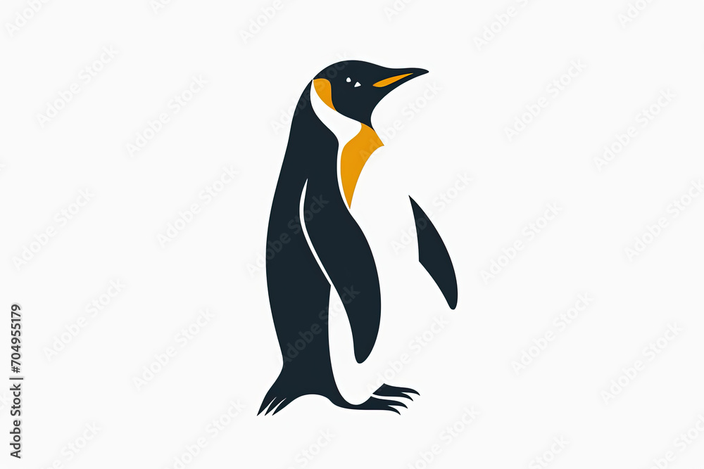 Naklejka premium Modern and stylish penguin logo.