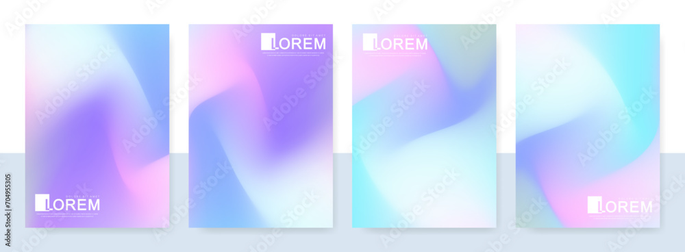 Cover design in pastel colors. Abstract sky pastel rainbow gradient background. Innovation modern background design. Colorful posters. Vector illustration