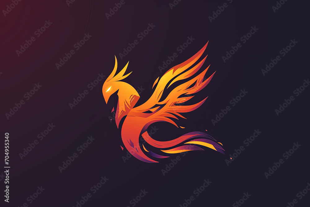 Modern and stylish phoenix logo. Modern and stylish phoenix logo.