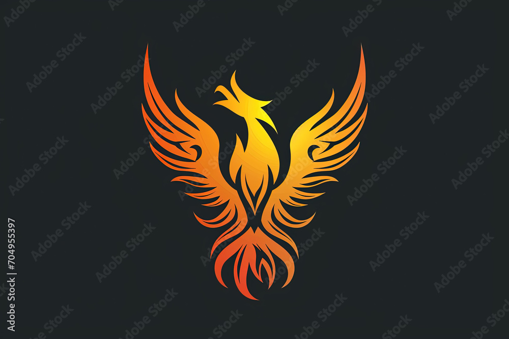 Modern and stylish phoenix logo. Modern and stylish phoenix logo.
