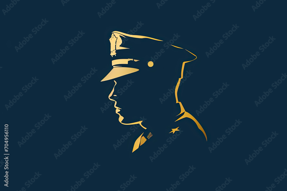 Modern and stylish policeman logo. - obrazy, fototapety, plakaty 
