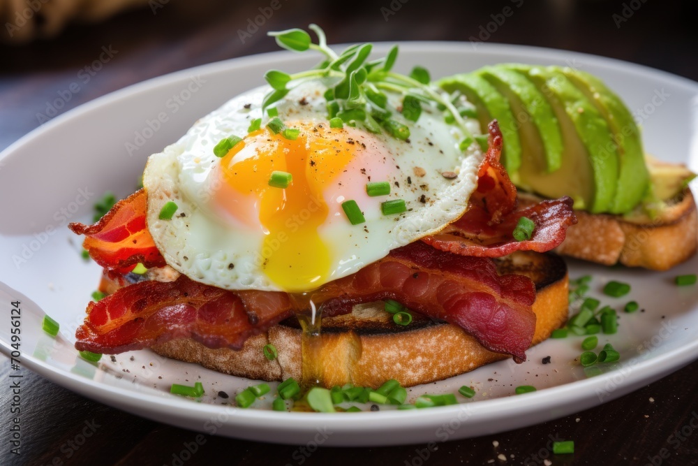  a plate of food sitting on top of a table next to a plate of food on a plate on a table.