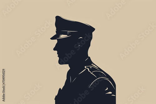 Modern and stylish policeman logo.