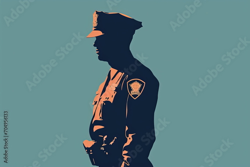 Modern and stylish policeman logo. photo