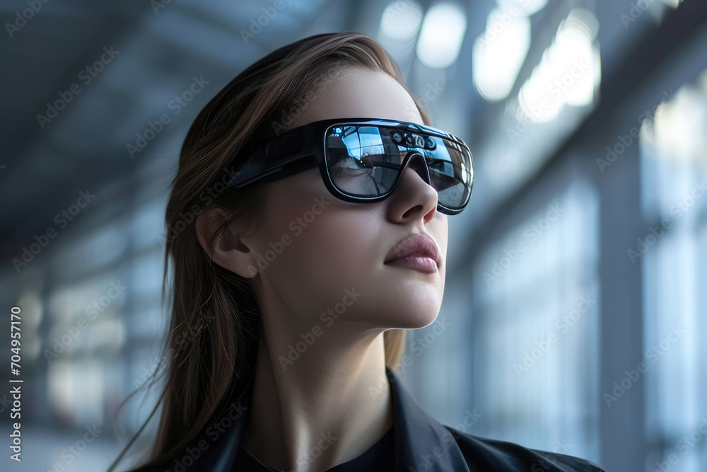 Woman Industrialorganizational Psychologist In Smart Glasses Woman Industrialorganizational Psychologist In Smart Glasses