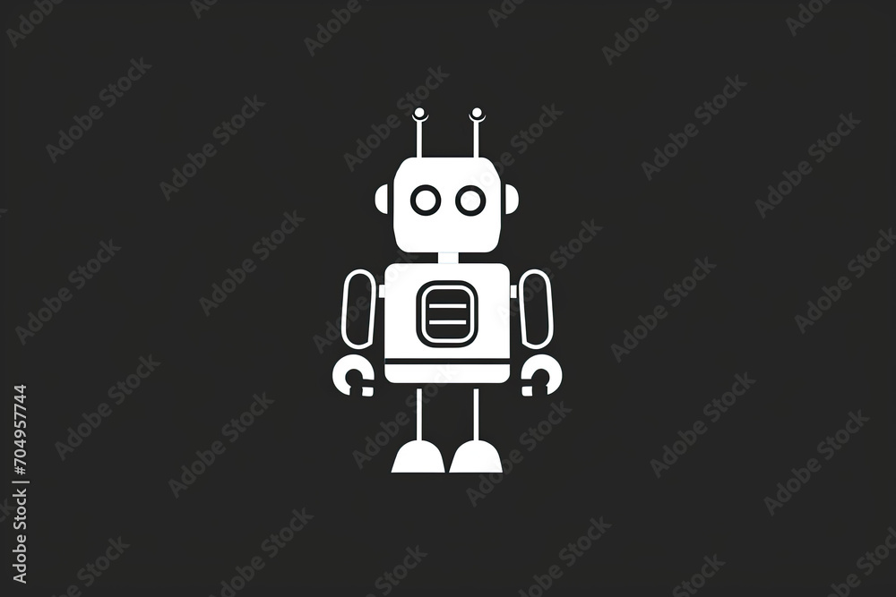 Beautiful and stylish robot logo. Beautiful and stylish robot logo.