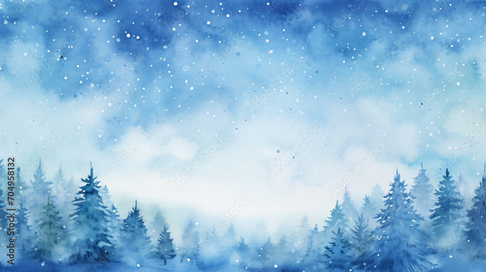 Watercolor blue background