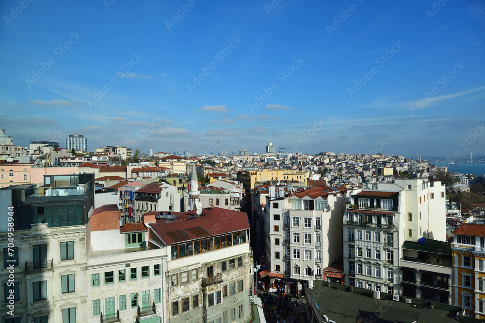 Panoramic cityscape of Istanbul Turkey
